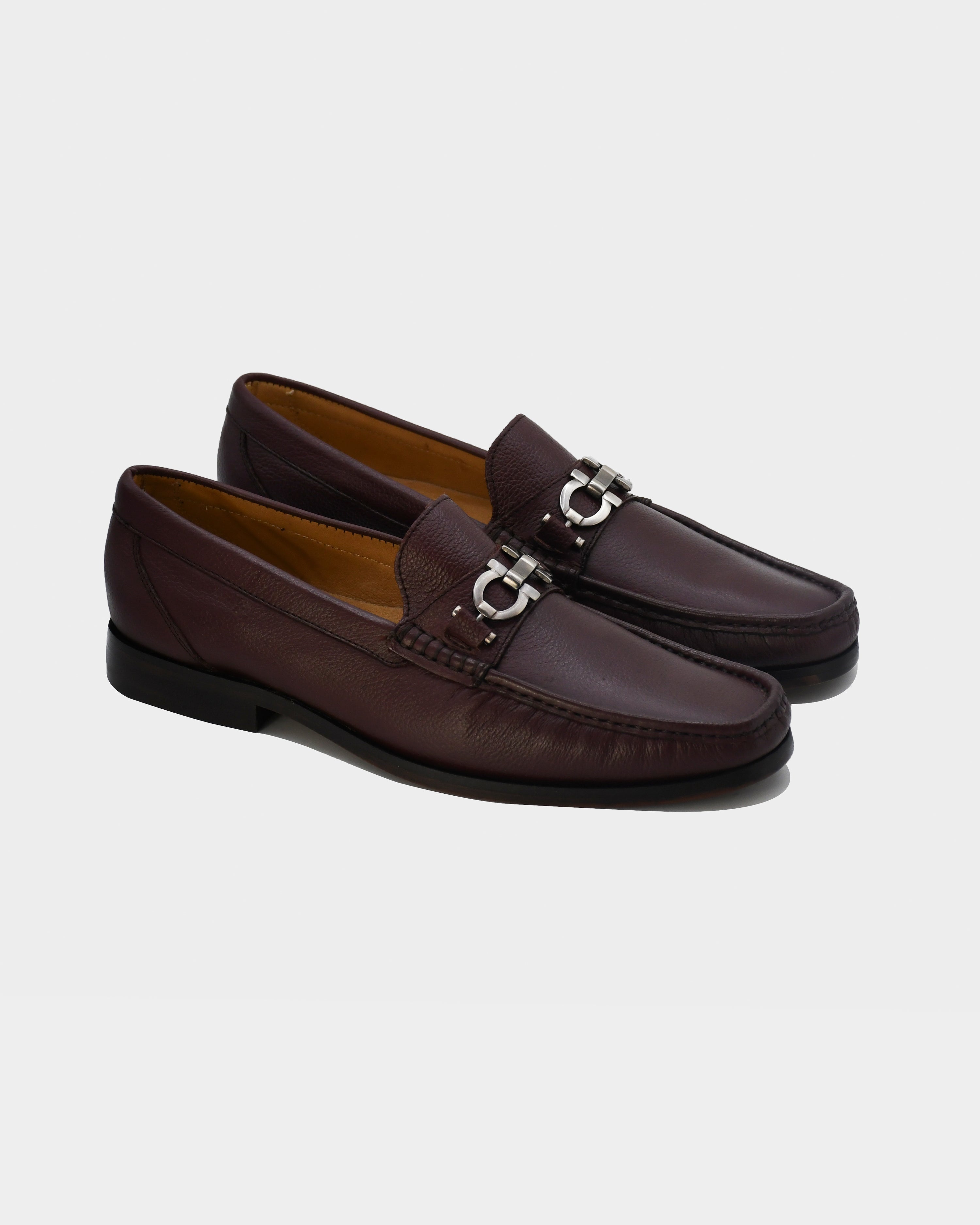 Mocasín de caballero en piel con herraje - MYKONOS