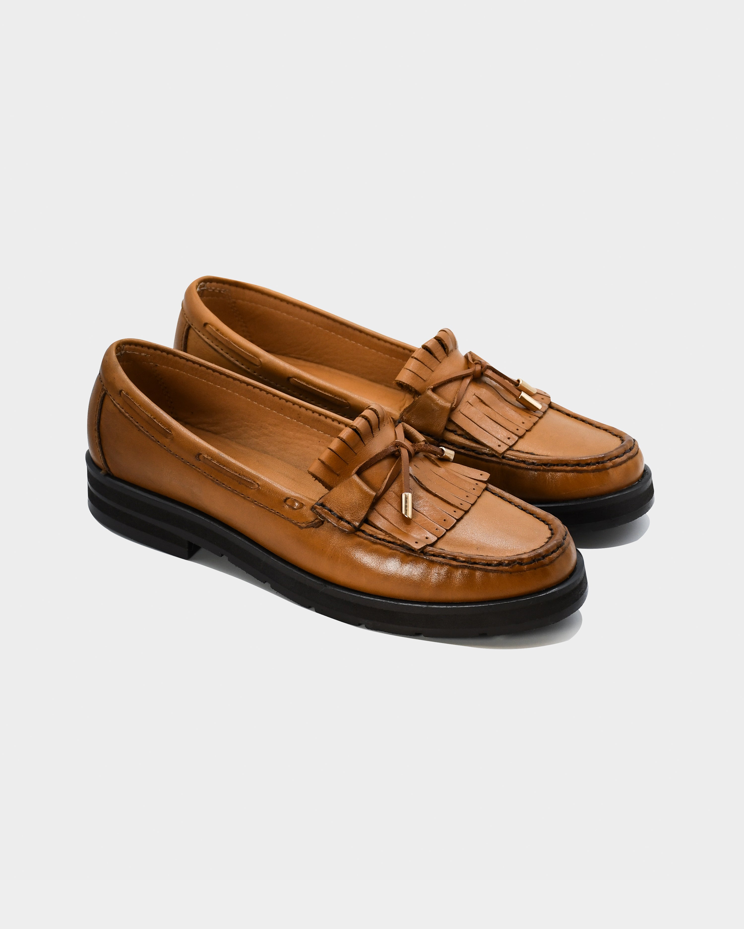 Mocasín Dama en piel Suela alta- AFRICA