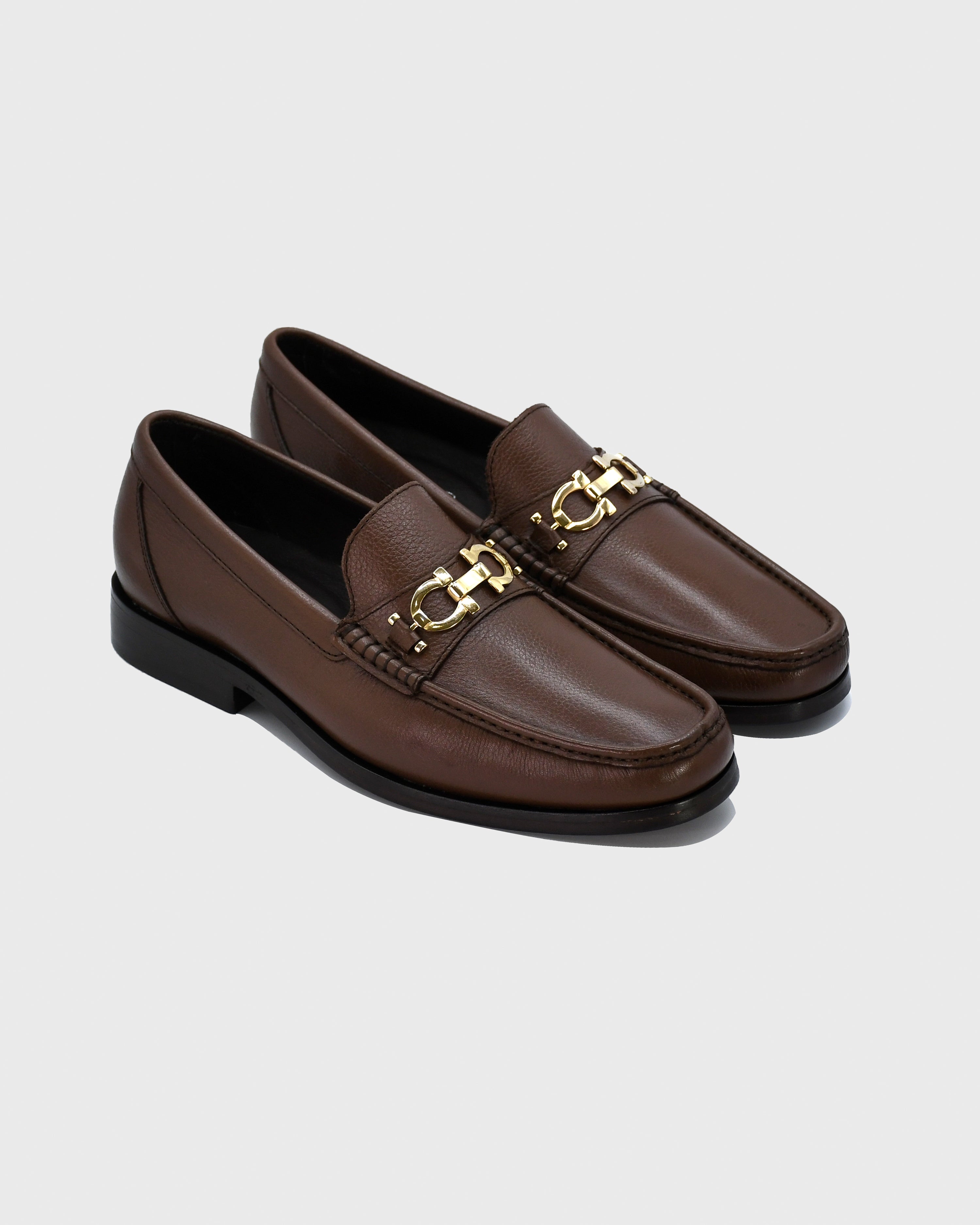 Mocasín de caballero en piel con herraje - MYKONOS