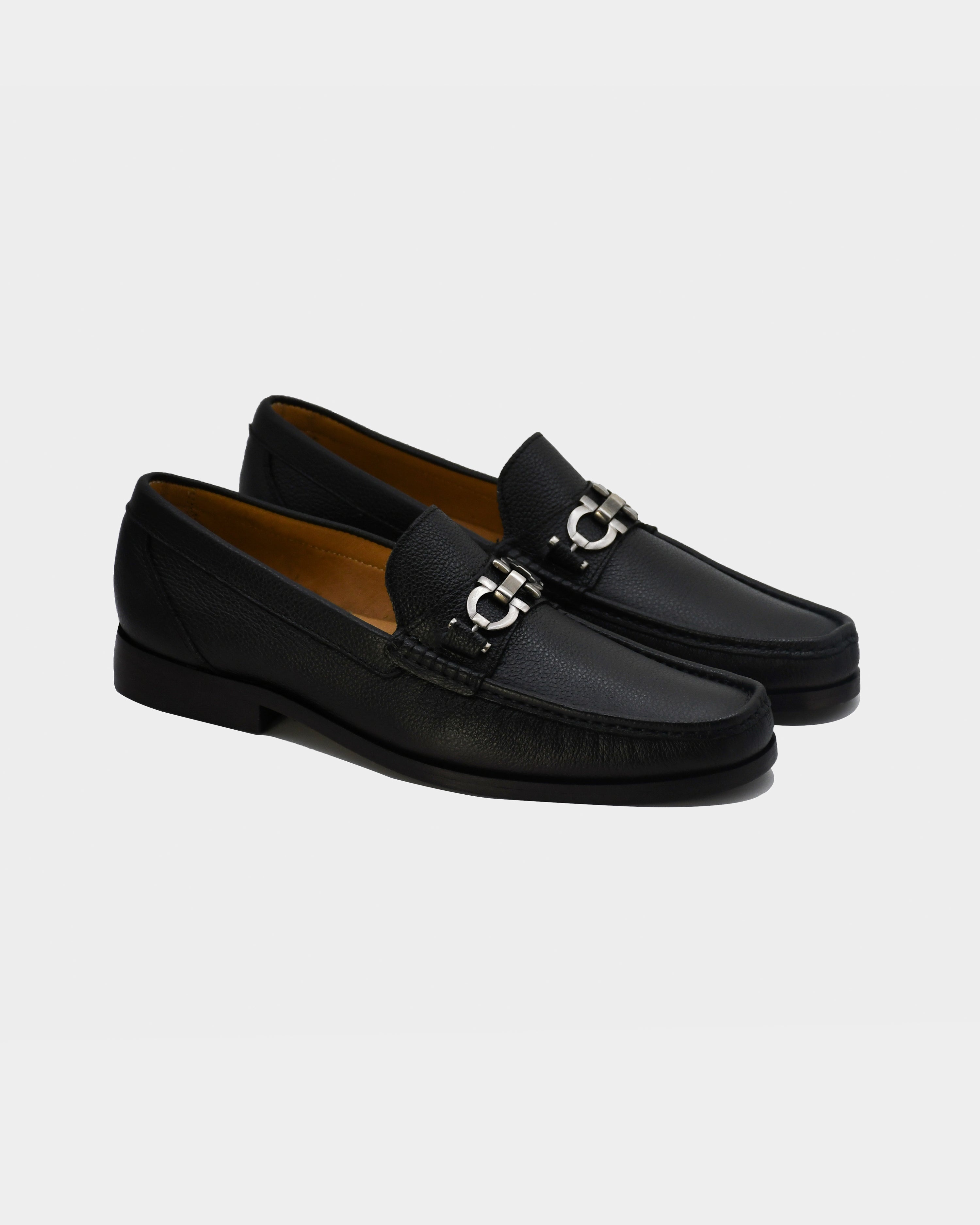 Mocasín de caballero en piel con herraje - MYKONOS