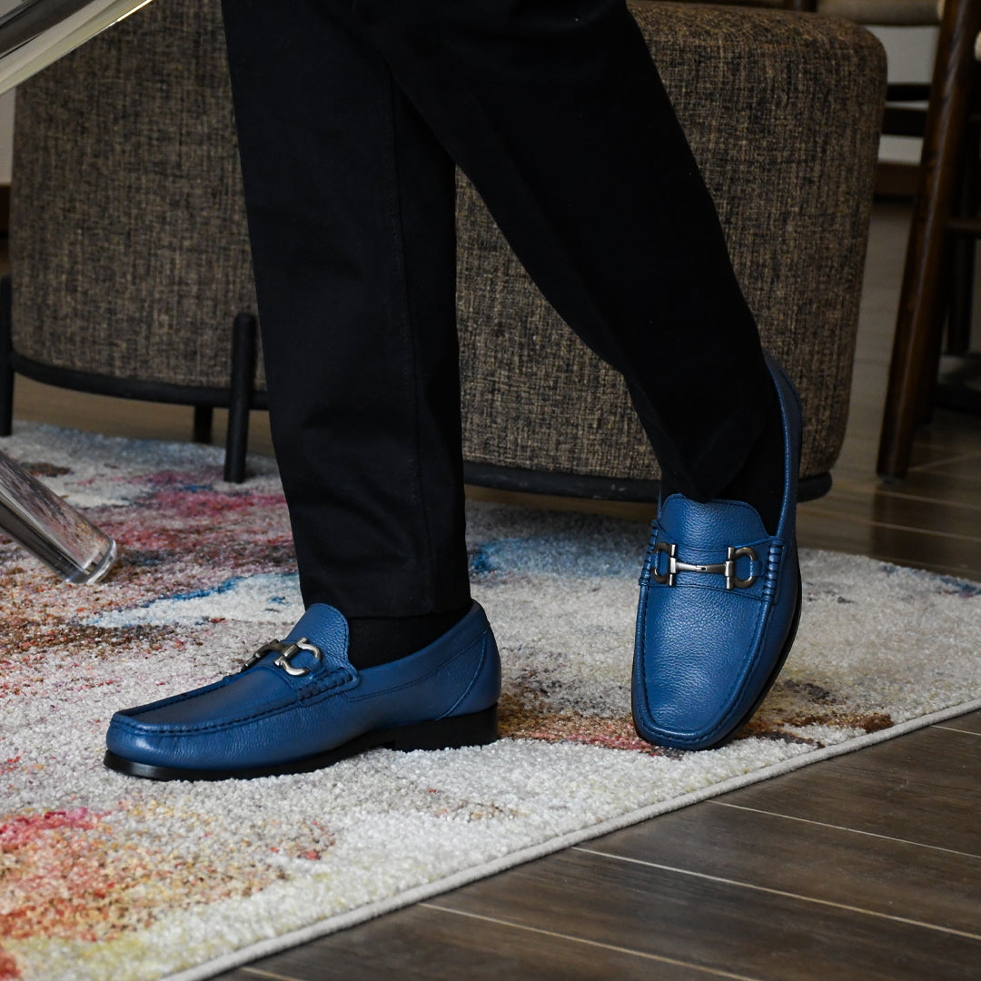 Mocasín de caballero en piel Flotter con Hebilla -HERVAS