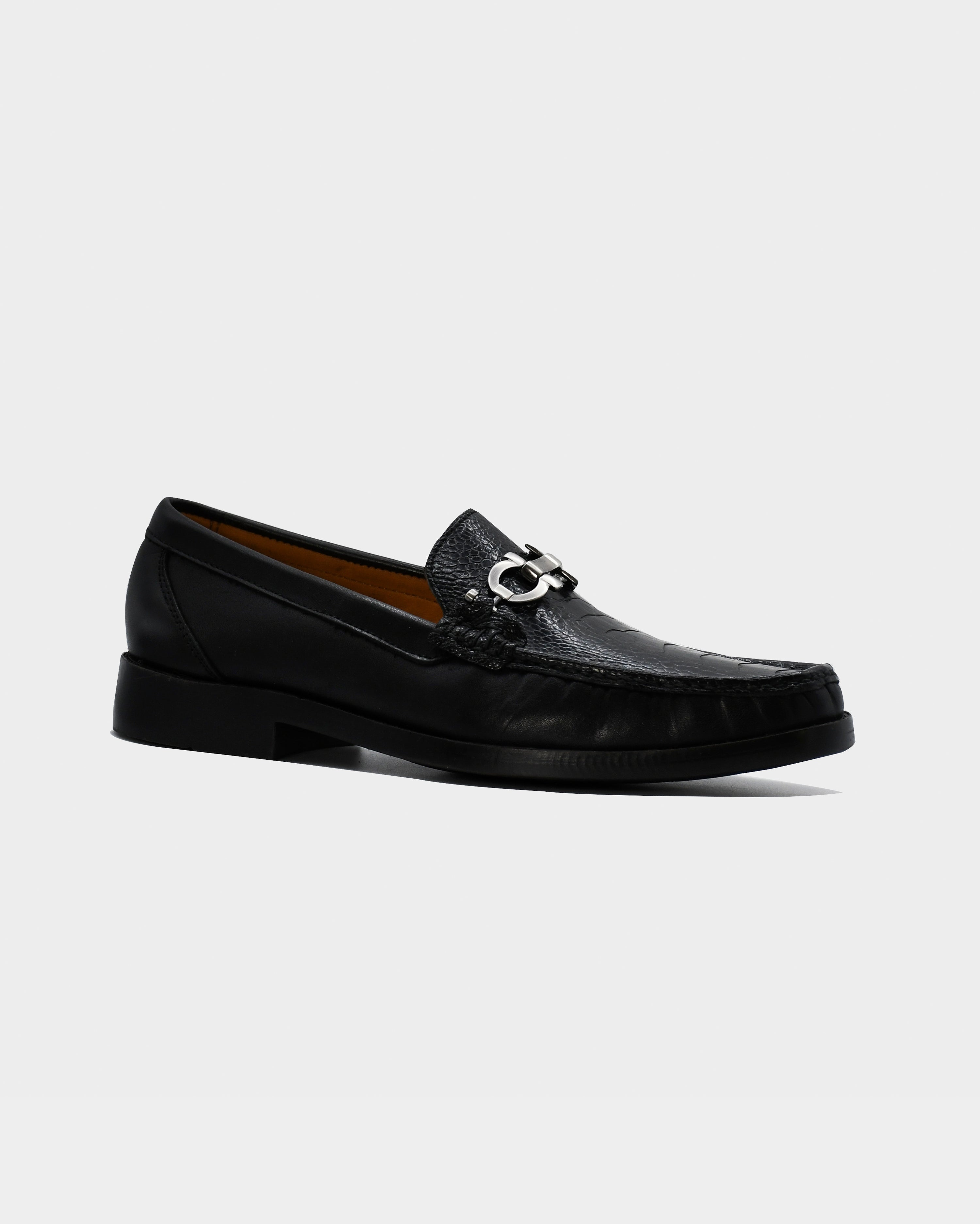 Mocasín de caballero en piel pata de avestruz - Dante