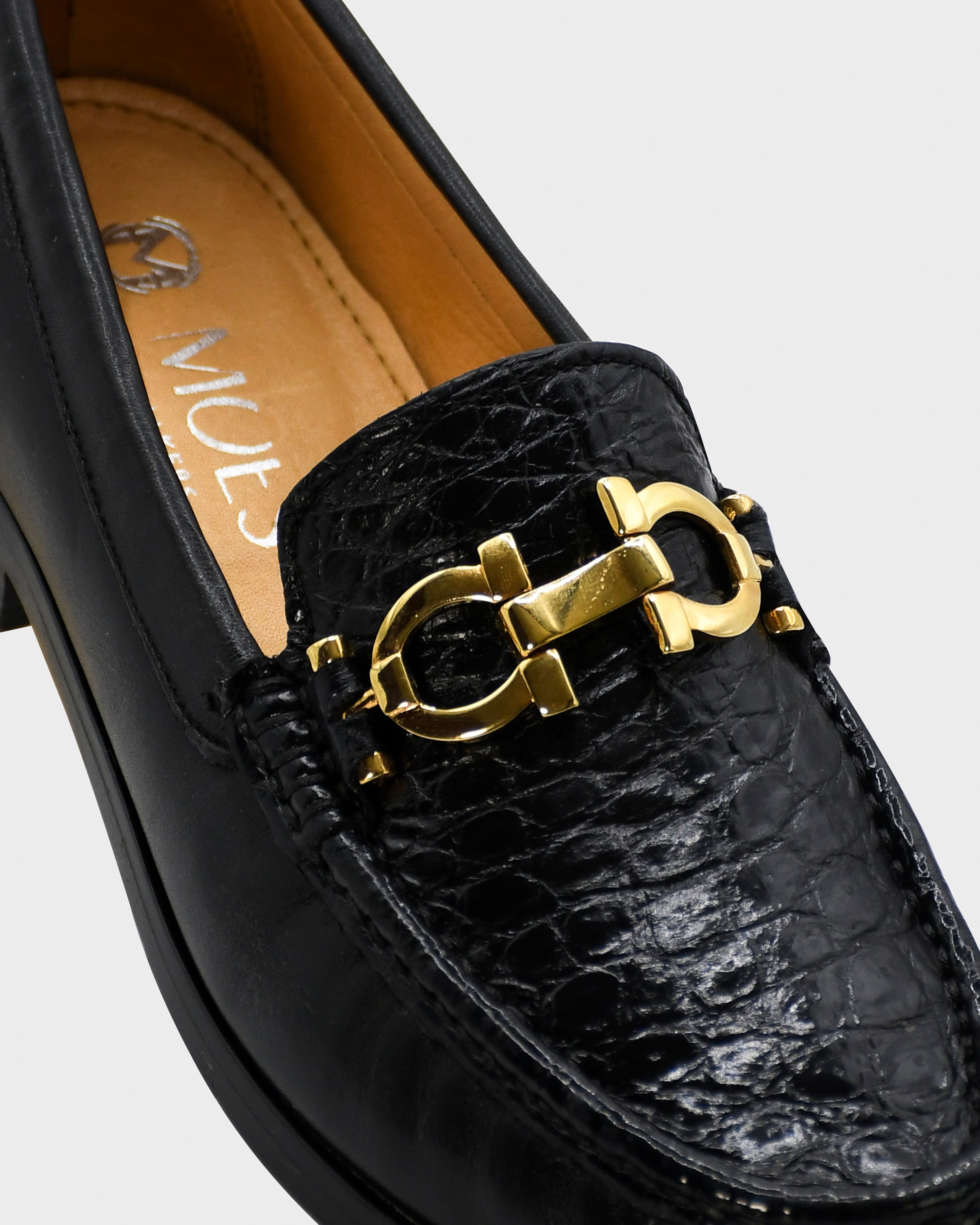 Mocasín Dama en piel de Cocodrilo- Budapest