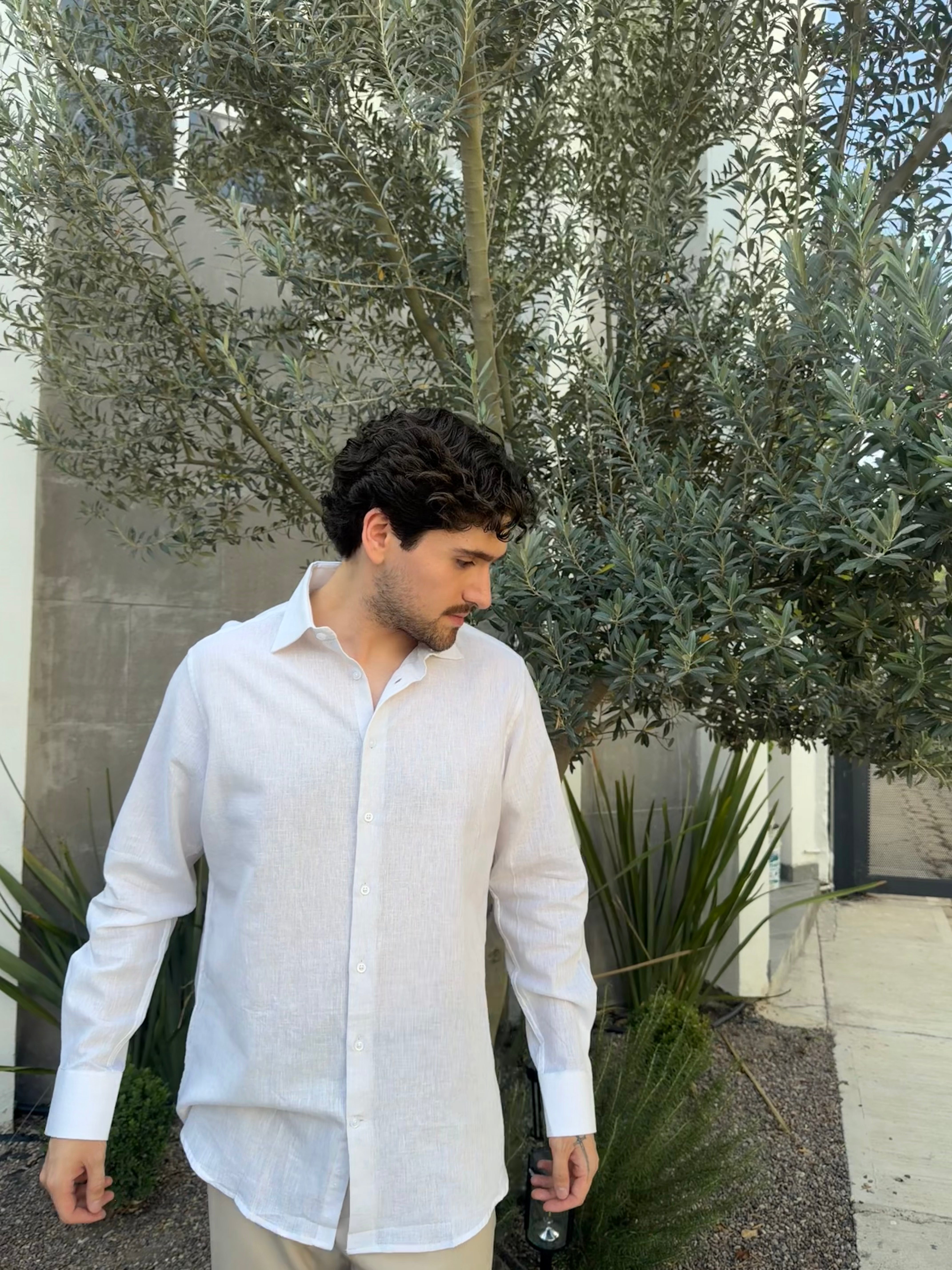 Camisa lino blanca