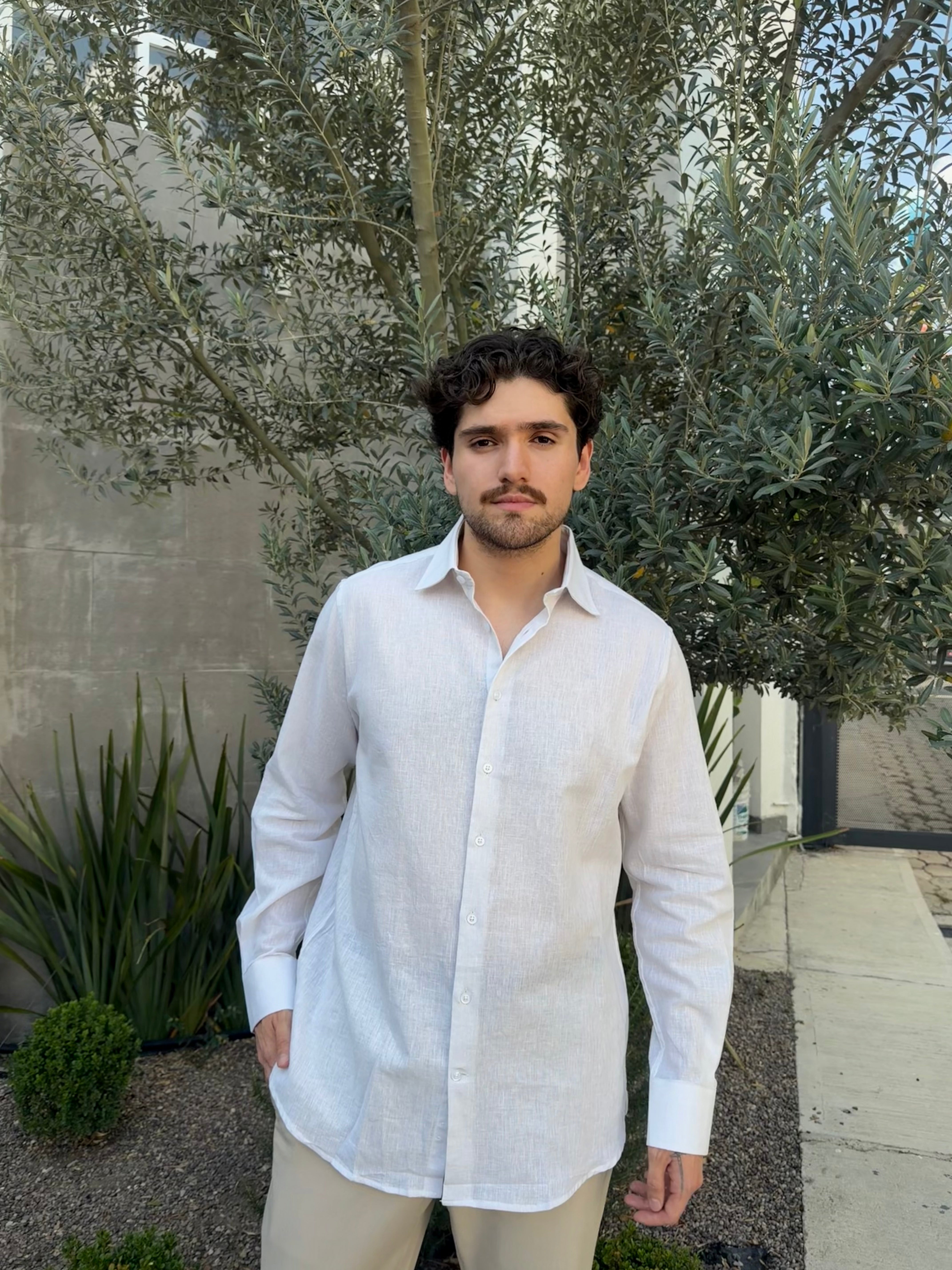 Camisa lino blanca