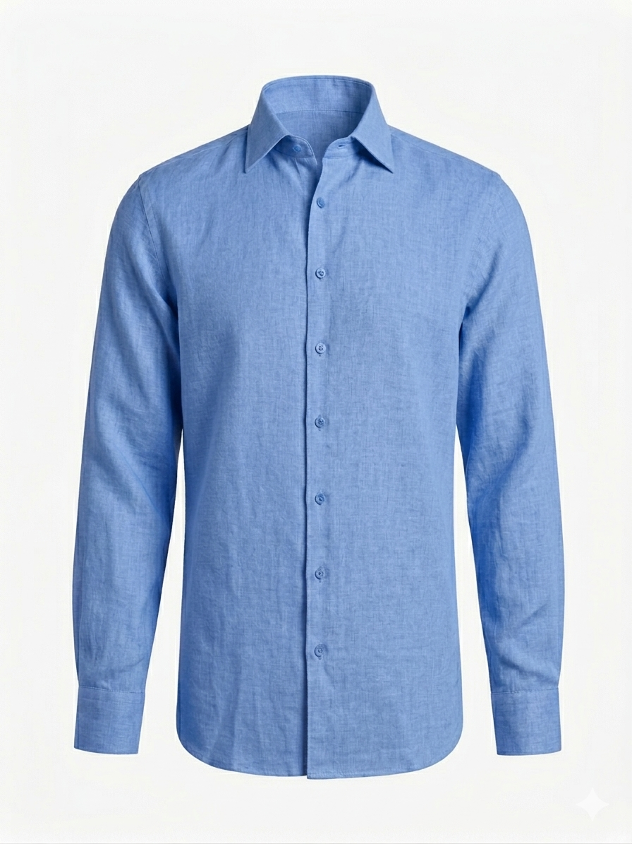 Camisa lino Azul cielo