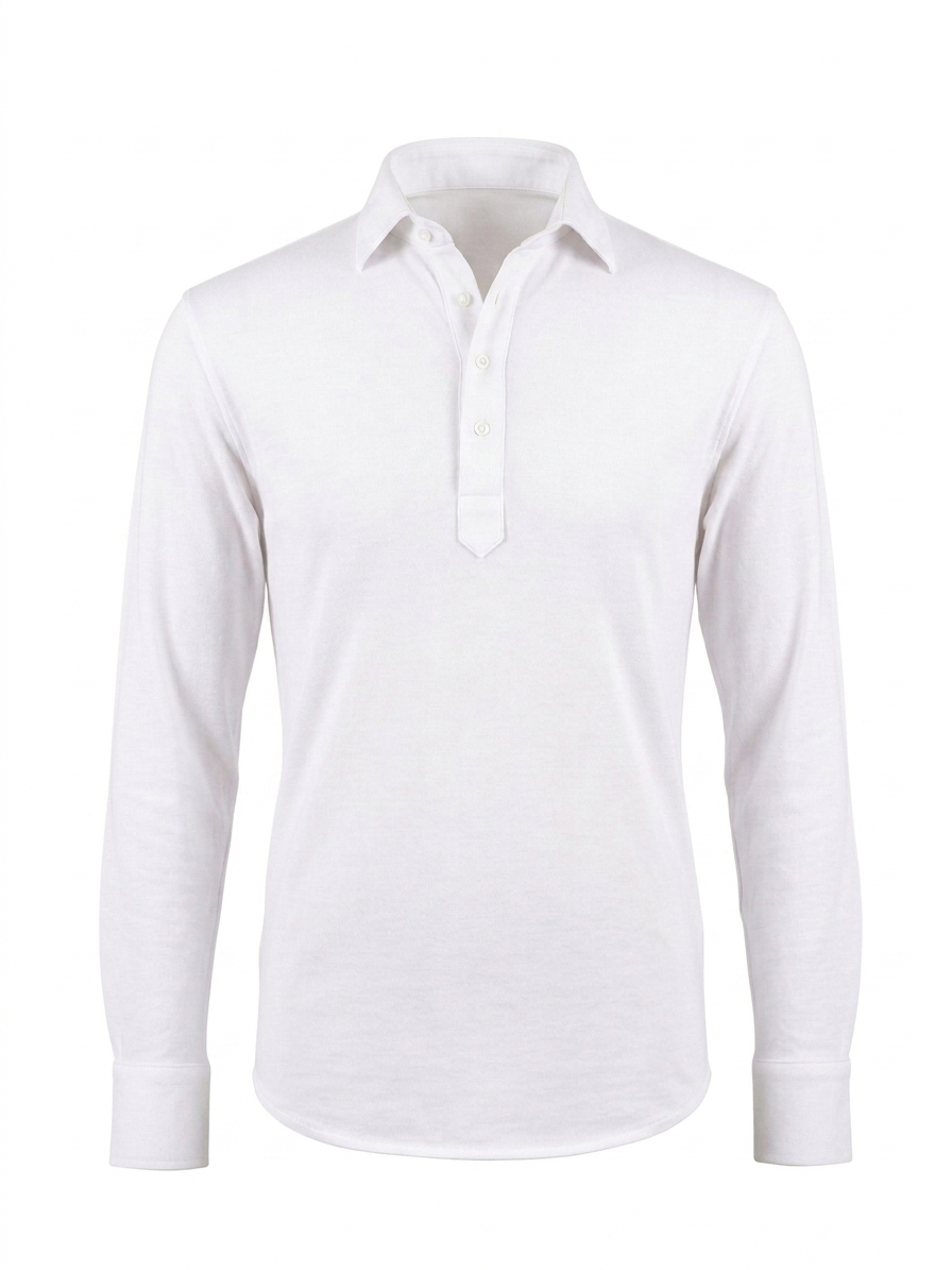 Polo manga larga blanca