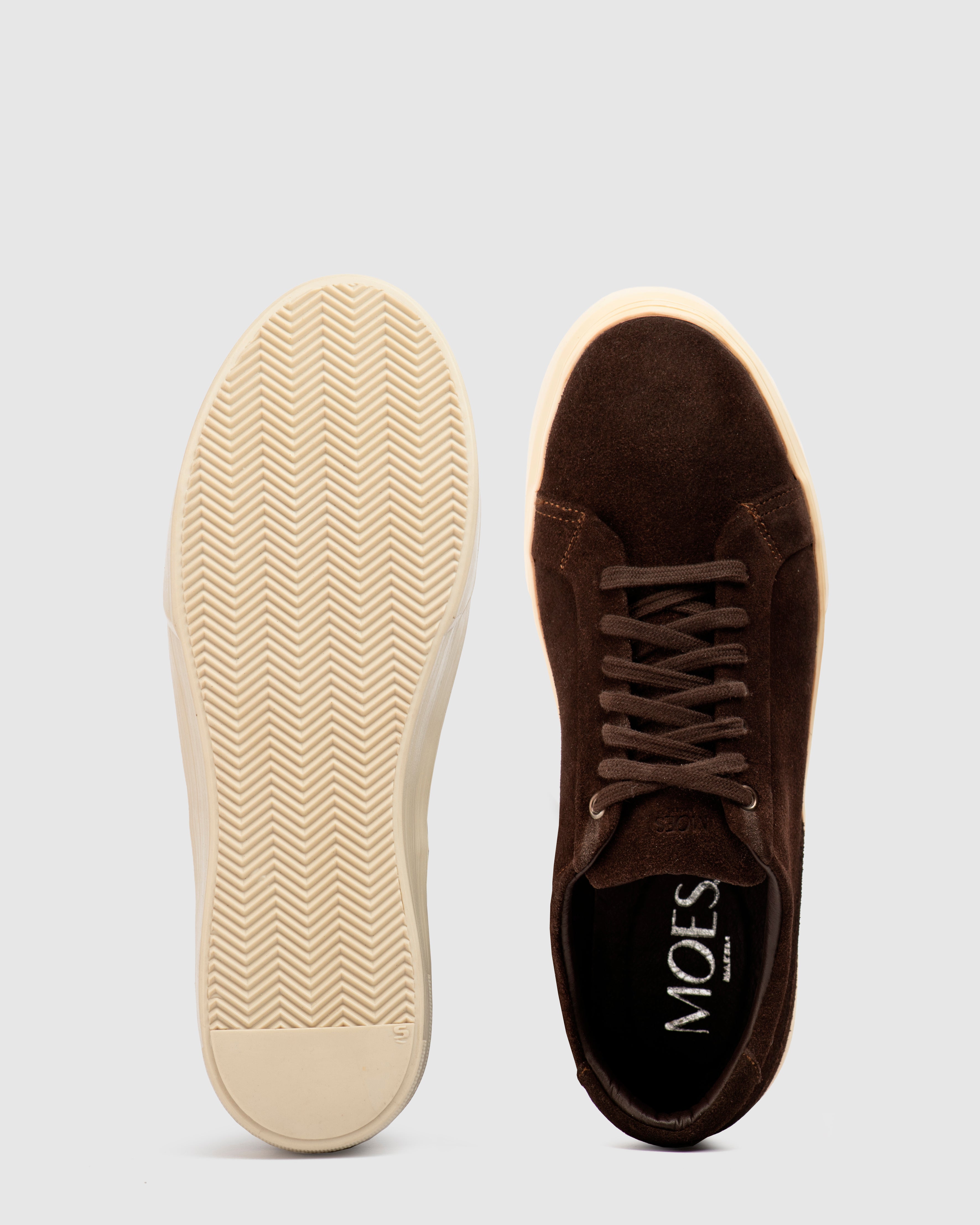 Sneakers Enzo - Piel gamuza chocolate