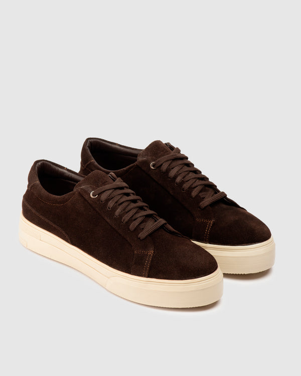Sneakers Enzo - Piel gamuza chocolate
